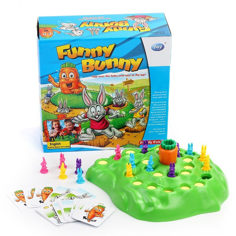 Rabbit Cross Country Competition Children's Puzzle Game Parenting Intelligence Board Game Party Game funny bunny game