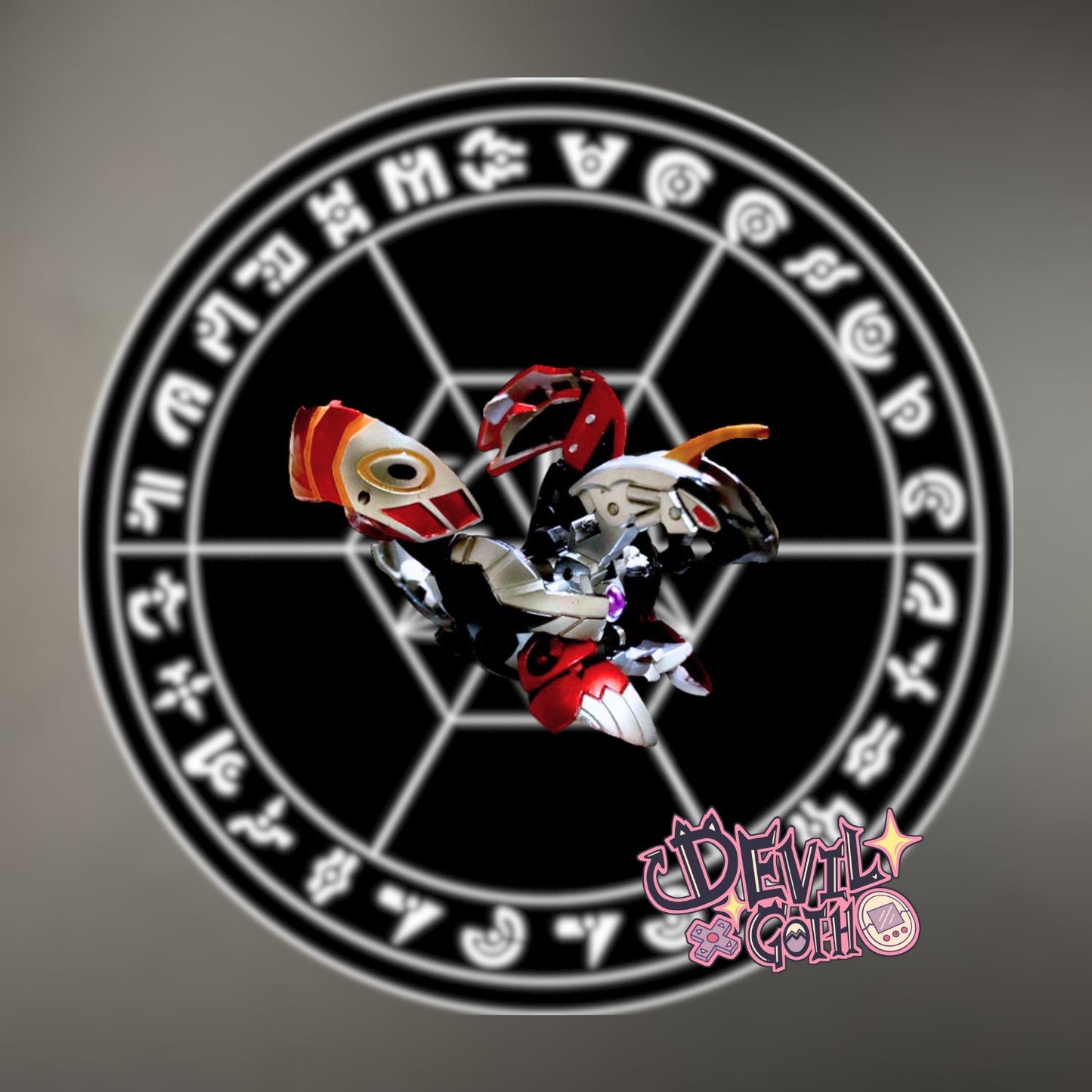 Bakugan , Helios MK2 ( Custom Painted As Anime , Metalic )