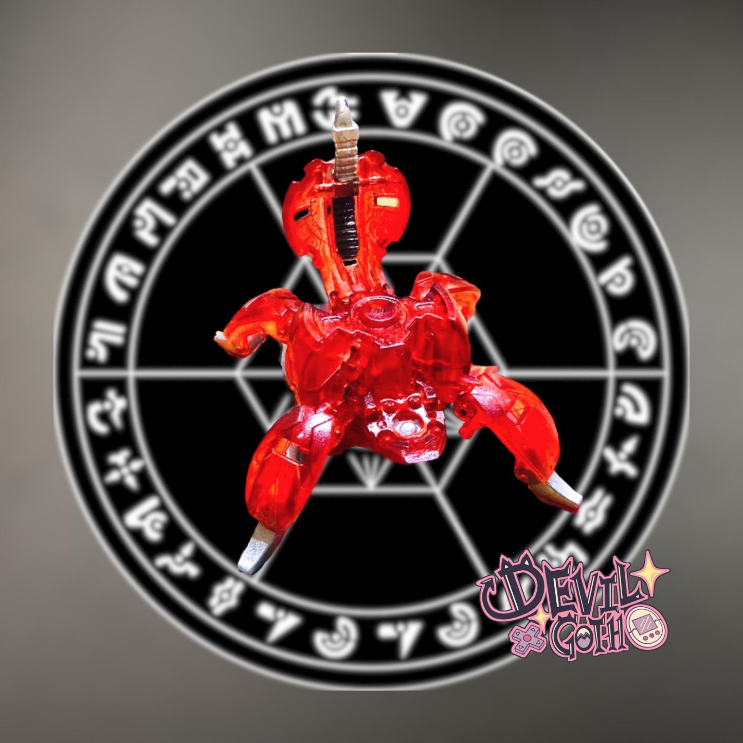 Bakugan New Vestroia Clear Pyrus Fencer | Custom Painted