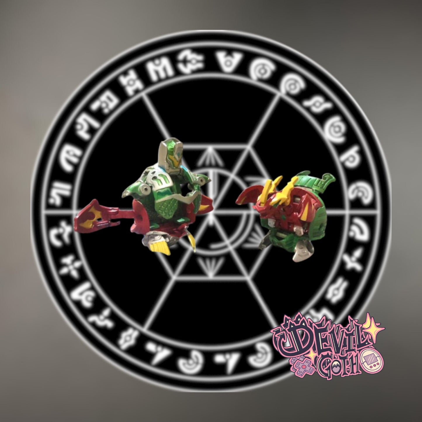 Bakugan Mechtanium Surge Mercury Dragonoid / Mutant Helios / Mutant Taylean | Set 3 Pcs. ( Anime Custom Painted )