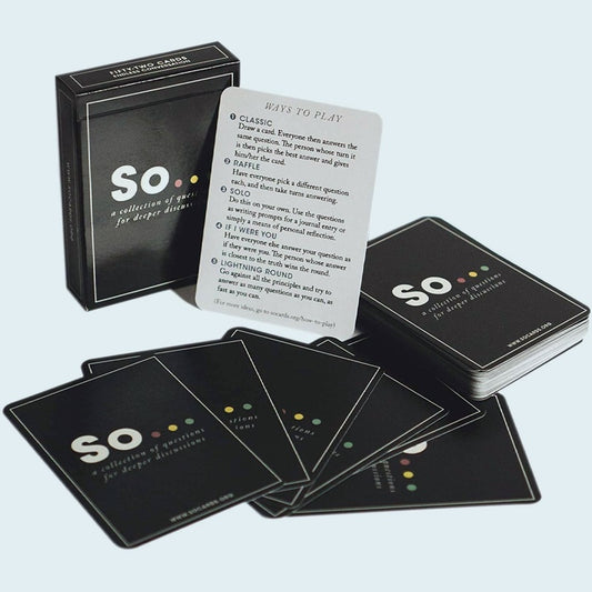 So Cards Deep Conversation Starters – Question Card Game for All Occasions