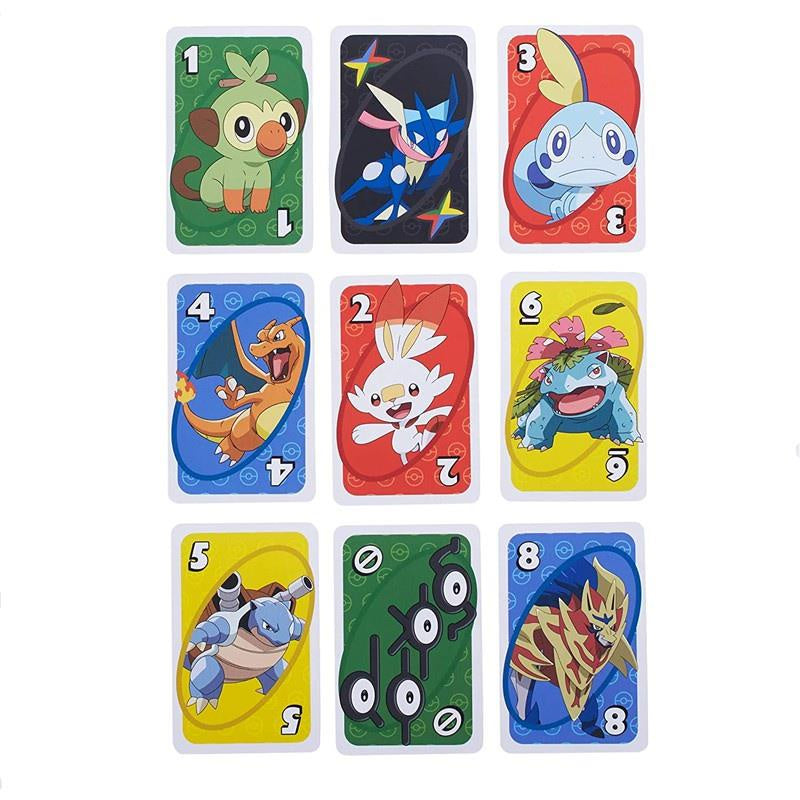 Mattel UNO Games Pokemon Sword & Shield Card Game Family Funny Entertainment Board Game Poker Cards Game