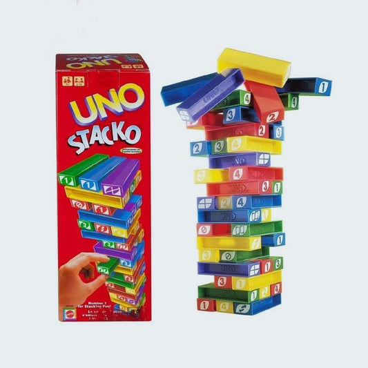 UNO STACKO The Stacking Block Game Mini Board Game