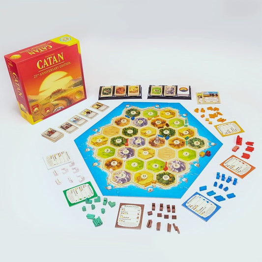 CATAN Board Game 25th Anniversary Edition Includes The Base Game and The 5-6 Player Extension