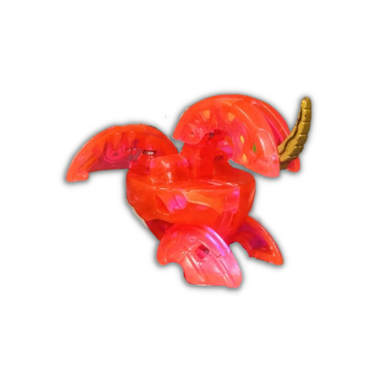 Bakugan B2 BakuNeon Translucent Pyrus Classic Dragonoid VHTF | Authentic , Sega toys | Second hand ,Used | VTTO00462