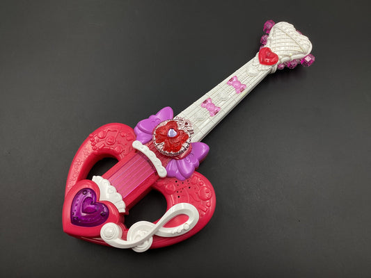 Twin Love Guitar Precure Pretty Cute | Authentic , Bandai | Used , All Fuction work fine | VTTO00438