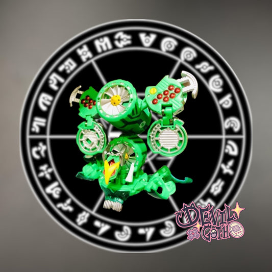 Bakugan Combat set Ventus Plitheon + Gold Vilantor Gear ( Custom Painted As Anime )