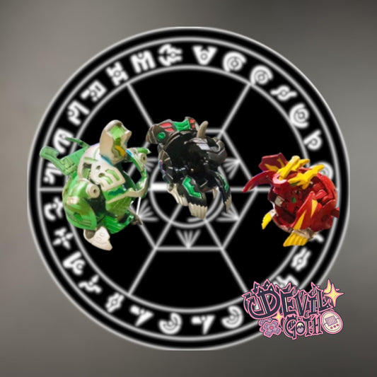 Bakugan Mechtanium Surge Mercury Dragonoid / Mutant Helios / Mutant Taylean | Set 3 Pcs. ( Anime Custom Painted )