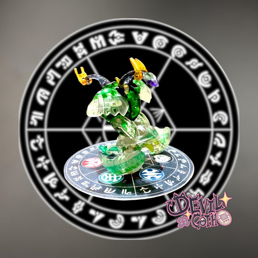 Bakugan New Vestoria Translucent Clear ALTAIR & WIRED LYNC's Combat Set ( Anime Custom Painted )