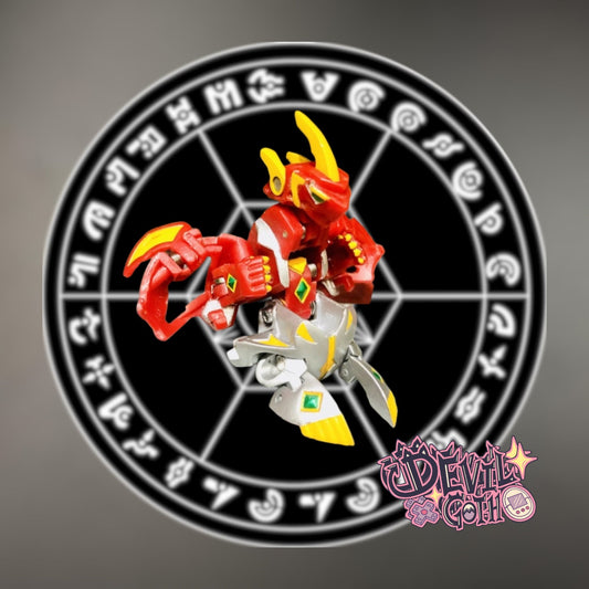 Bakugan "Titanium Dragonoid" Pyrus Red Mechtanium Surge (Custom Painted As Anime)