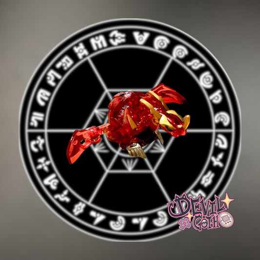 Bakugan Translucent Pyrus MUTANT MERCURY DRAGONOID Recast ( Injection Moulding )