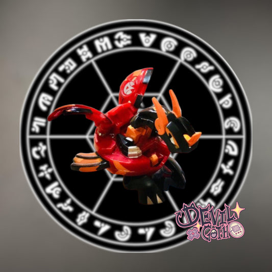 Bakugan Battle Brawler Pyrus Vexos Dragonoid ( Custom Painted As Anime Color )