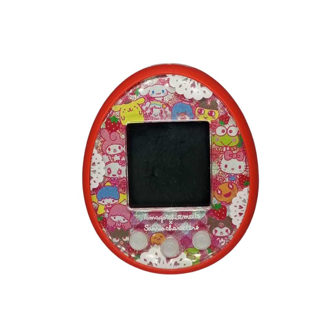 Tamagotchi meeat sanrio red no cover battery authentic,used (VTVP 01075)