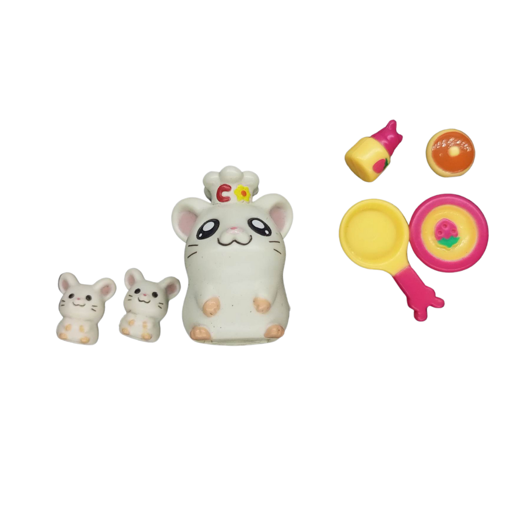 Tottoko Hamutaro Hamtaro (girl and baby) and miniature mini figure toy