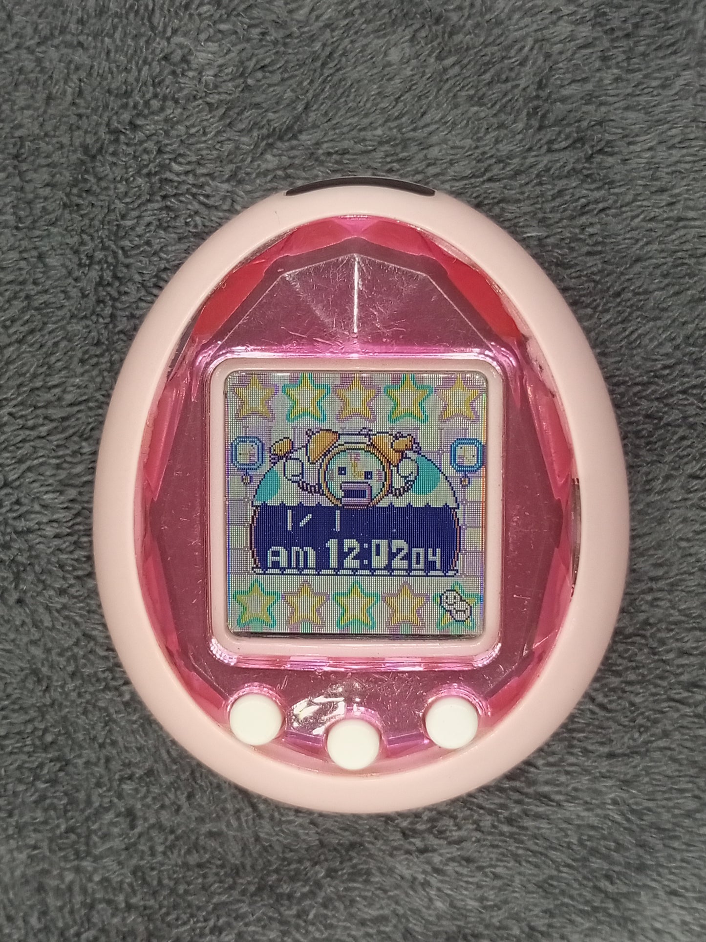 Tamagotchi ID Pink , Japanese version | toy Authentic from Bandai | Used , Scratches around it , Tested and still work | SKU 01060