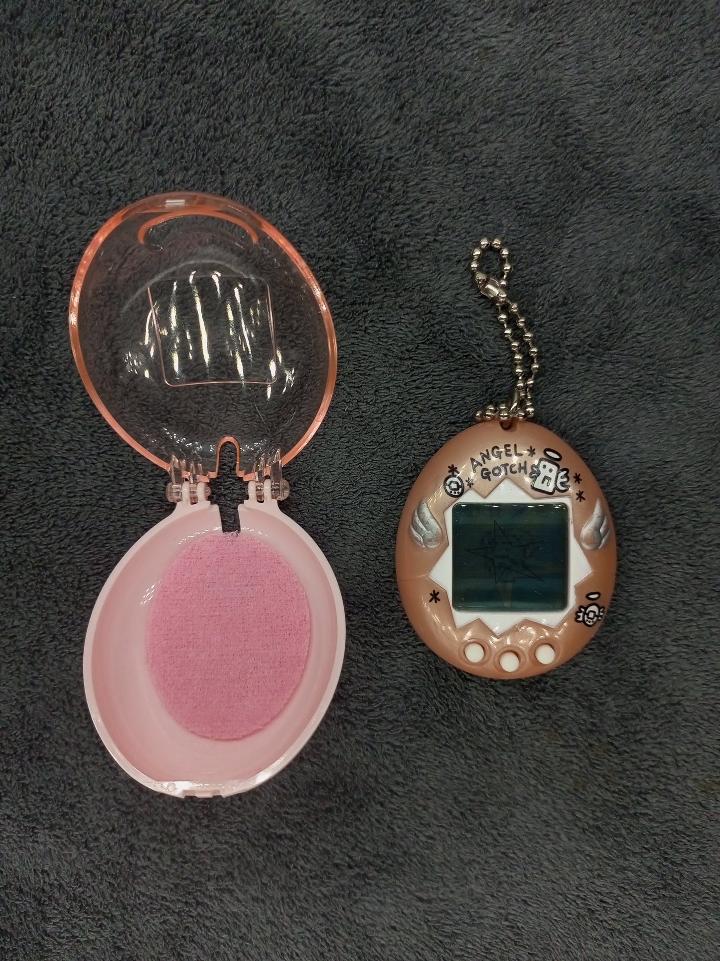 Tamagotchi Angelgoth Gray. Japan version with case  | Used ,All function work well | SKU VTVP01094