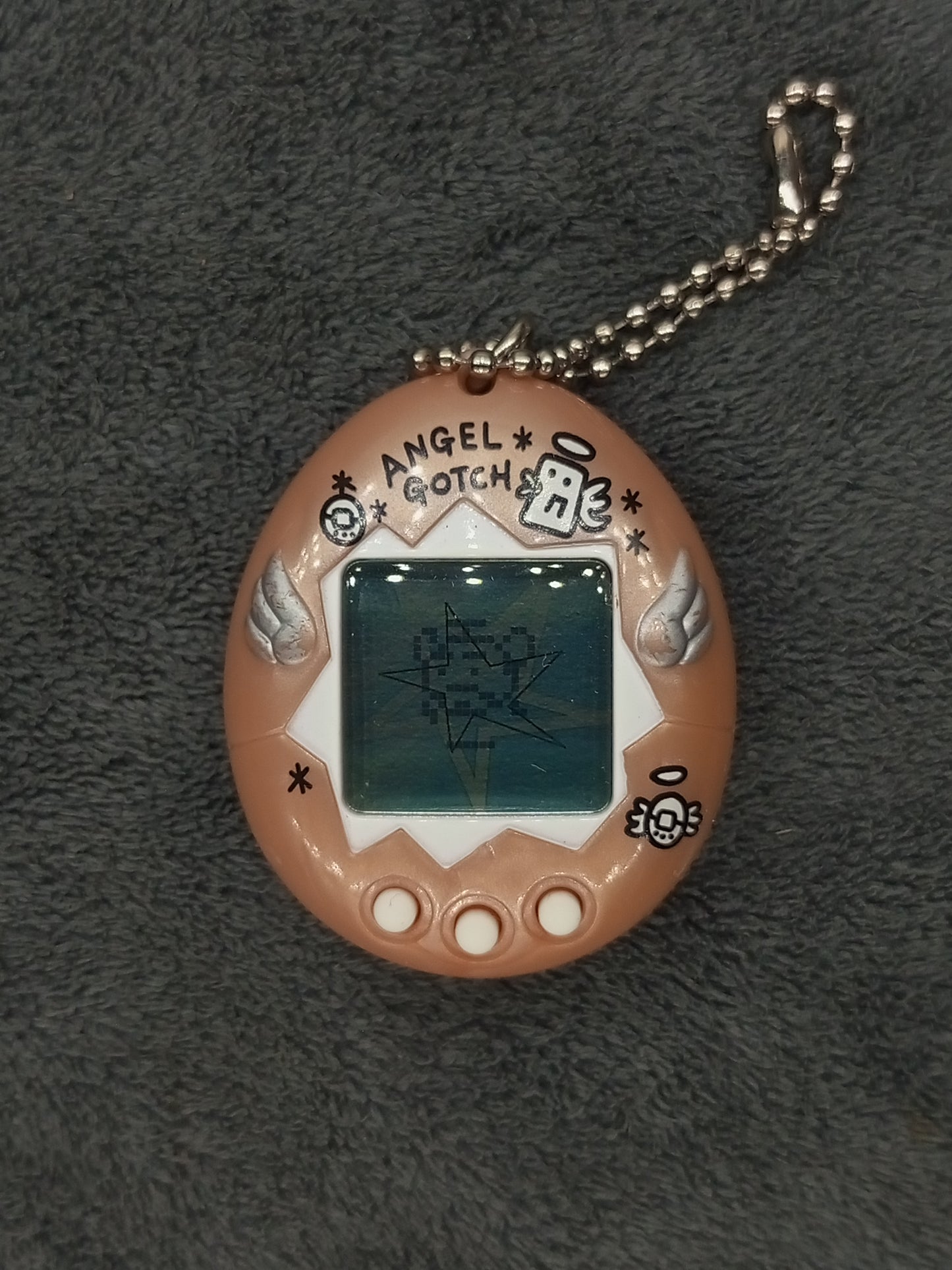 Tamagotchi Angelgoth Gray. Japan version with case  | Used ,All function work well | SKU VTVP01094
