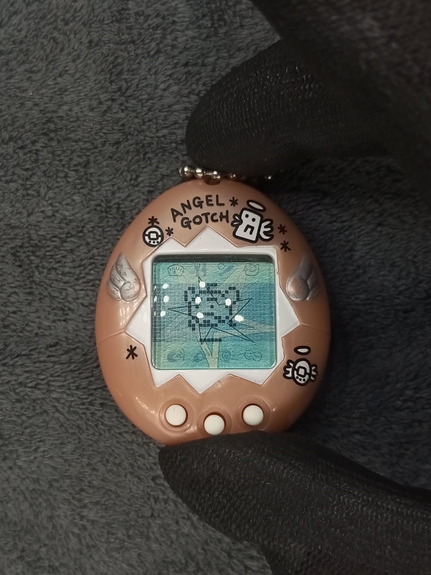 Tamagotchi Angelgoth Gray. Japan version with case  | Used ,All function work well | SKU VTVP01094