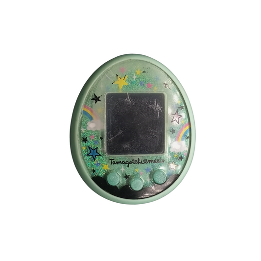 Tamagotchi Meet fairy japan ver. , Green , Used bad condition but still work , Yellowish display (SKU VTVP01014)