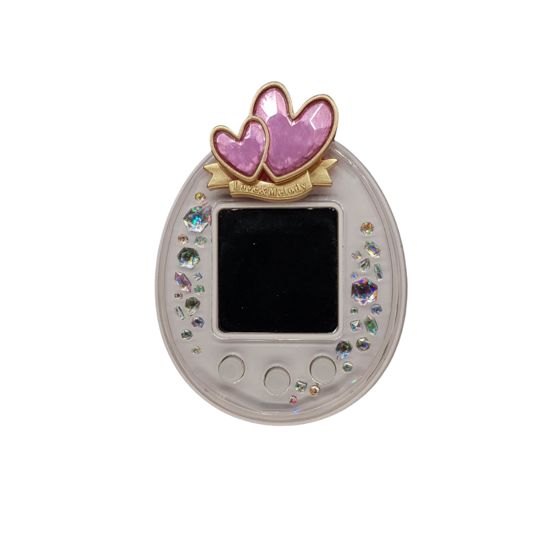 Tamagotchi Ps white with melody deco| Japan version | Bandai authentic | SKU VTVP01018