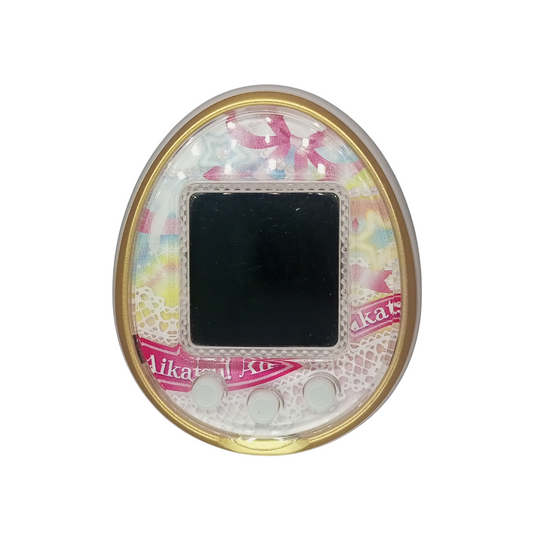 Tamagotchi 4U anniversary with Aikatsu cover Japanese version | toy Authentic from Bandai | Used , Scratches around it (Dirty) , Tested and still work | SKU 01062