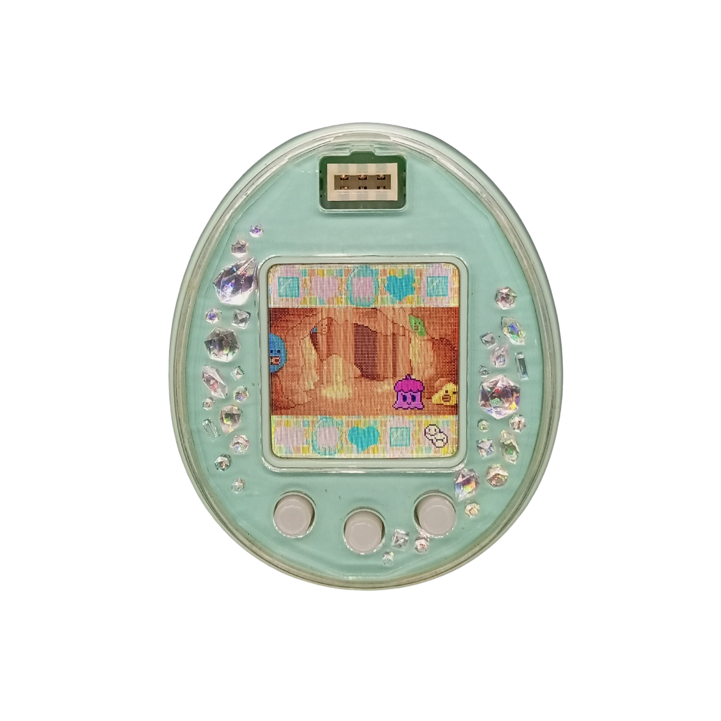 Tamagotchi Ps Japan , Green mint | Authentic , Bandai | Used , Its shell is dirty , No deco  | SKU VTVP01082