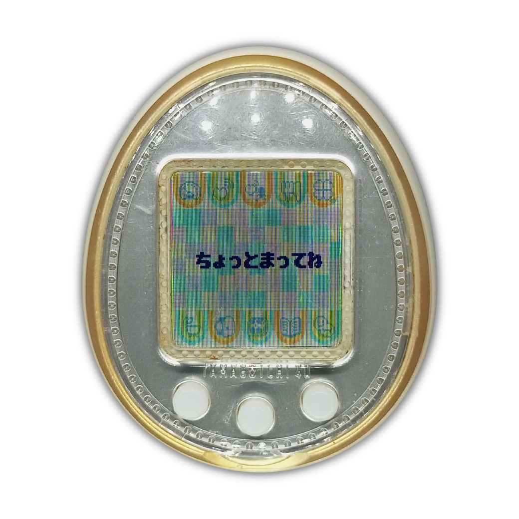 Tamagotchi 4U white Japan ver. with box | Bandai , Authentic | Used , Yellowish display | SKU VTVP01186