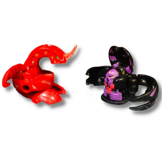 Bakugan Red Pyrus Dragonoid & Black Darkus Reaper Rare Collectible | Authentic , Sega toys | Second hand , Used | VTTO00255